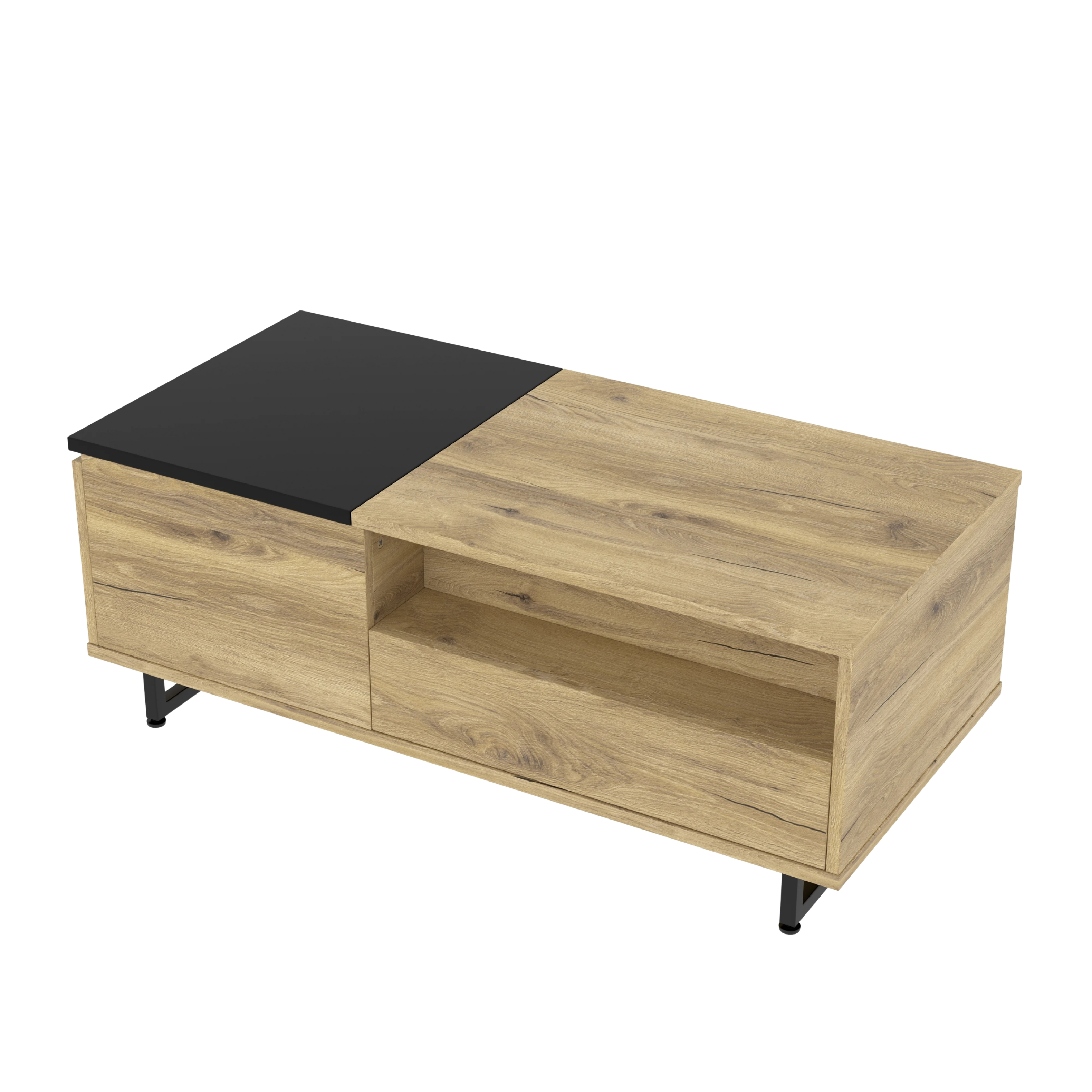 table basse bois led