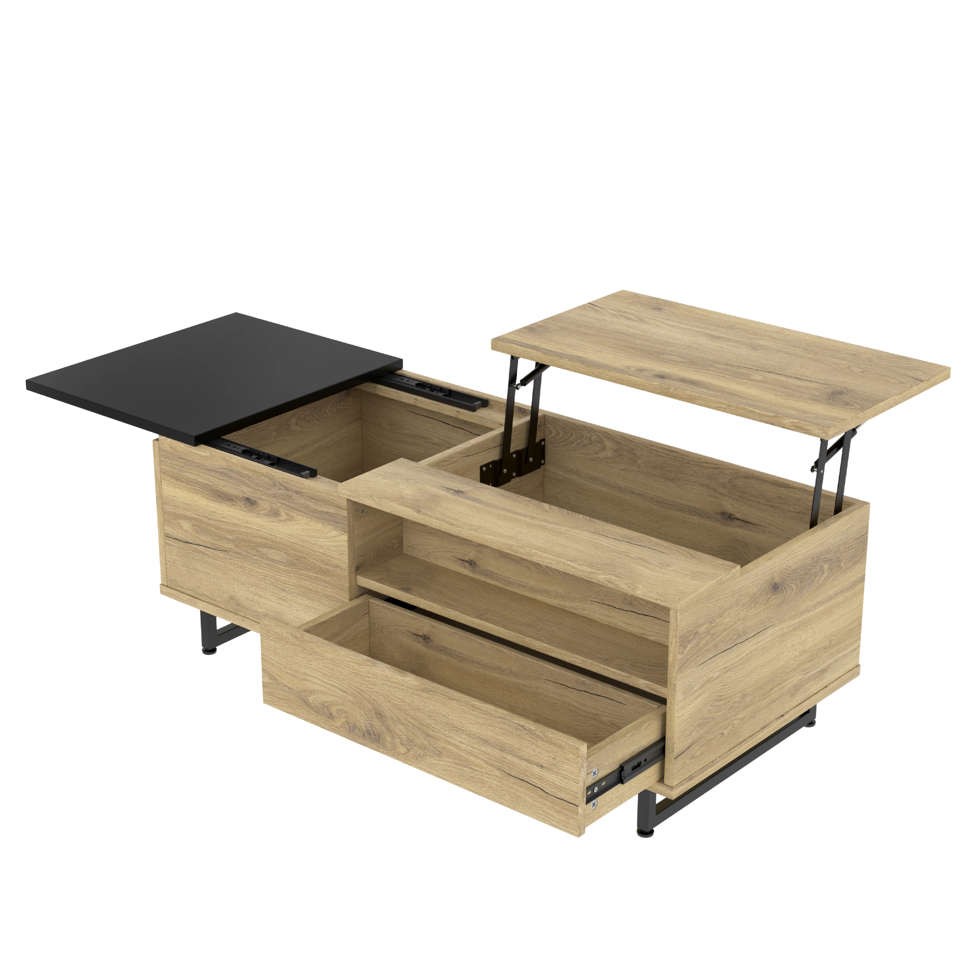 table basse bois led