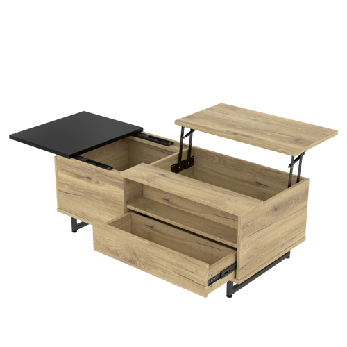 table basse bois led
