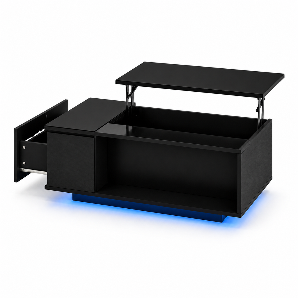 Table Basse Relevable – Design Moderne avec Rangement Intégré